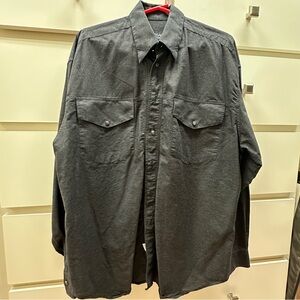 VERSACE Jeans Couture Ittierre Spa Vintage Dark Gray Button Oversized Shirt XL